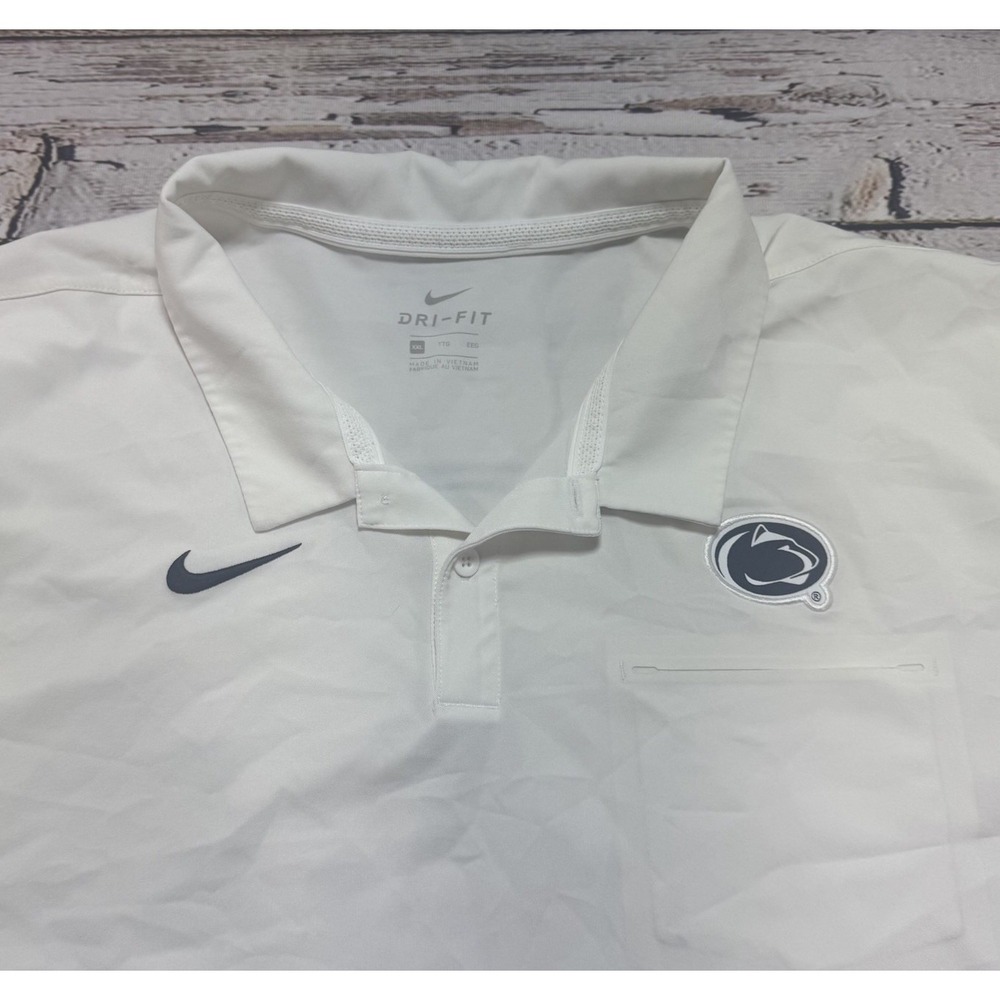 Penn State Nittany Lions Nike On Field Polo Shirt White Short Sleeve Men's XXL - Picture 1 of 6